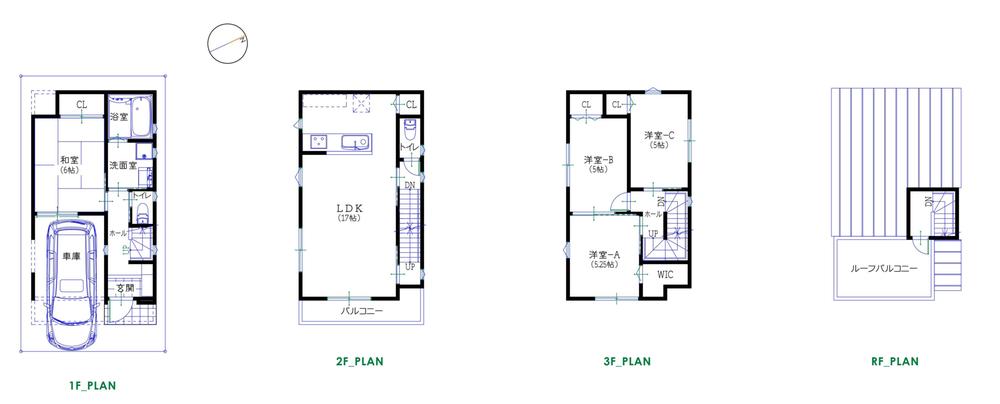 Other building plan example. Building plan example (A No. land) Building Price     15,450,000 yen, Building area 96.48 sq m