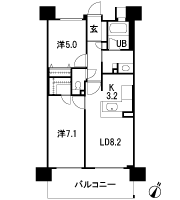 Floor: 2LDK, occupied area: 54.58 sq m, Price: 22,900,000 yen ・ 24,900,000 yen
