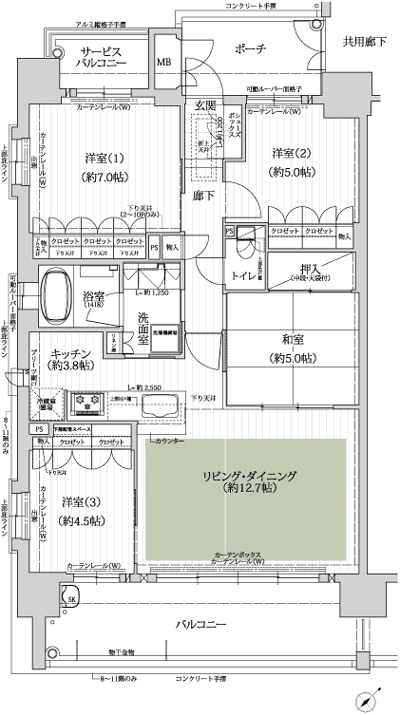 Floor: 4LDK, occupied area: 82.22 sq m, Price: 33.9 million yen