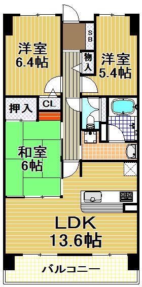Floor plan. 3LDK, Price 15.8 million yen, Occupied area 67.68 sq m , Balcony area 10.45 sq m   [Minato-ku, real estate buying and selling] Occupied area 67.68 sq m  ☆
