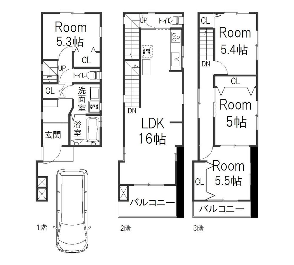 Building plan example (floor plan). A plan  94.45  sq m