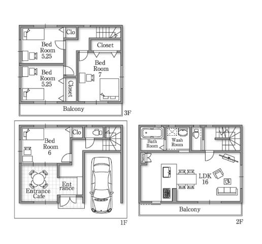 Floor plan. 32,800,000 yen, 4LDK, Land area 49 sq m , Building area 96.39 sq m Reference Plan 1 (free plan per floor plan is free)
