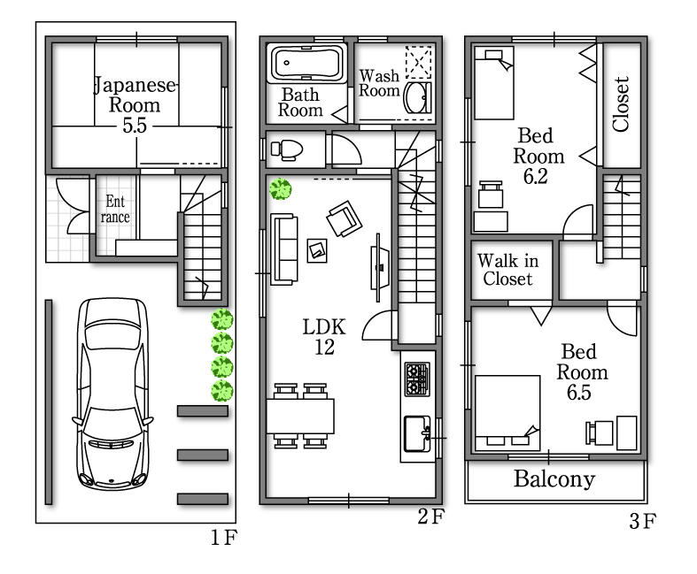 Floor plan. 24,800,000 yen, 3LDK, Land area 40.92 sq m , Floor free per building area 93.33 sq m reference plan