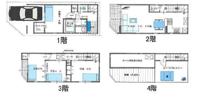 Floor plan. 28.8 million yen, 4LDK, Land area 49.44 sq m , Building area 97.84 sq m yang per outstanding 4LDK
