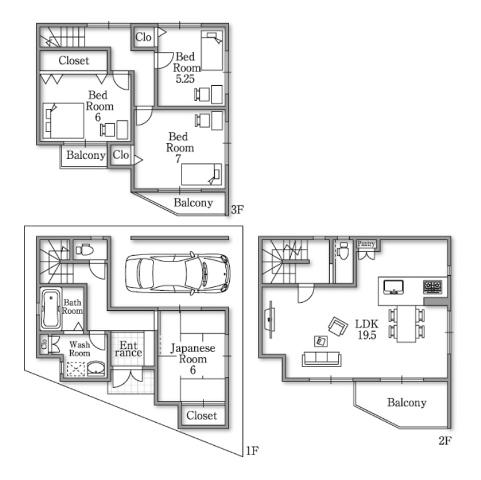 Floor plan. 40,800,000 yen, 4LDK, Land area 60 sq m , Building area 119.88 sq m Reference Plan 1 (free plan per floor plan is free)