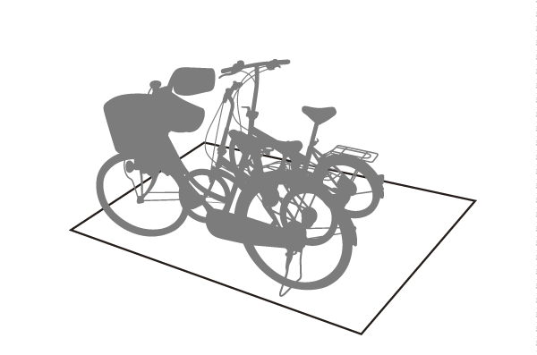 Other.  [Cycle port] Providing a planar-type cycle port of wide loose size. Put free to a plurality of bicycle between a population of about 1m × in the compartment of the depth of about 2m. Easy out is, You can also easily bicycle children ※ There are certain conditions (conceptual diagram)