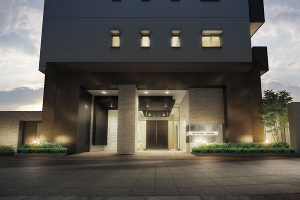 Features of the building.  [entrance] Rendering