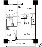 Floor: 3LDK, occupied area: 64.75 sq m, Price: 29,780,000 yen