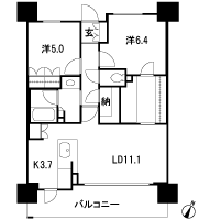 Floor: 2LDK, occupied area: 64.75 sq m, Price: 29,780,000 yen