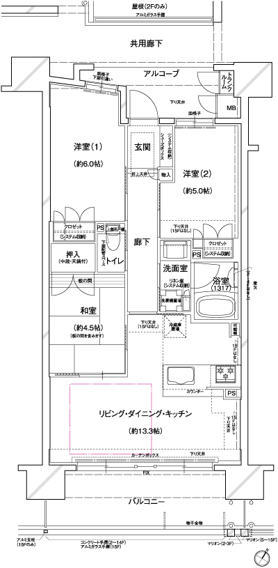 Floor: 3LDK, occupied area: 63.37 sq m, Price: 23.4 million yen ~ 26,870,000 yen