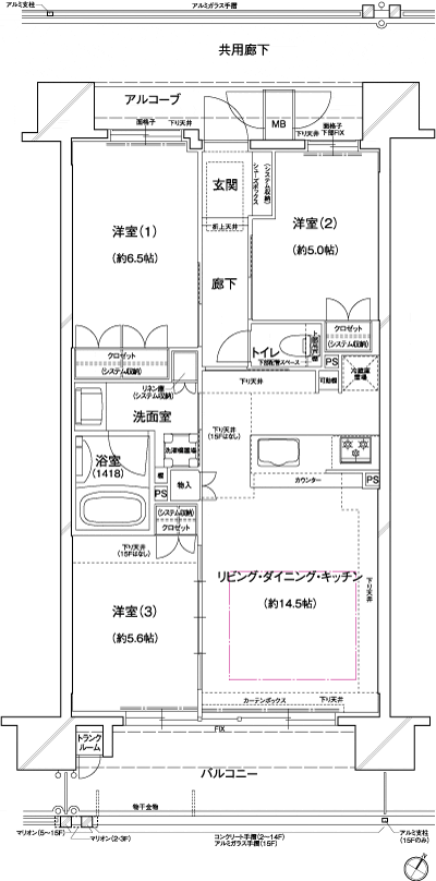 Floor: 3LDK, occupied area: 68.07 sq m, Price: 25,850,000 yen