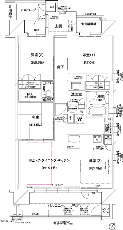 Floor: 4LDK, occupied area: 82.04 sq m, Price: 29,530,000 yen ~ 35,050,000 yen