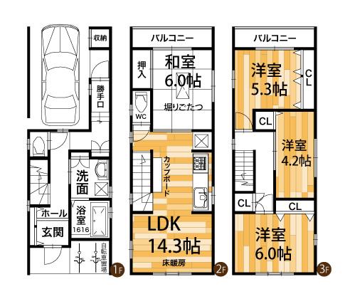 Floor plan. 31,800,000 yen, 4LDK, Land area 48.4 sq m , Building area 91.92 sq m