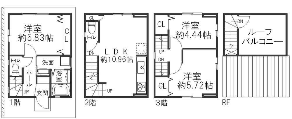 Building plan example (floor plan). Reference example plan ( Issue land) Roof balcony plan Building area  77.48 sq m
