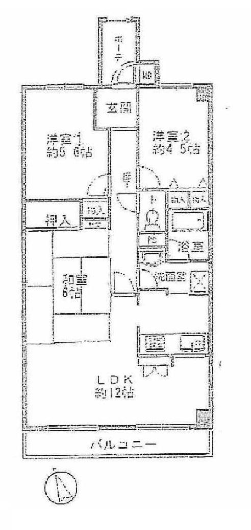 Floor plan. 3LDK, Price 14.8 million yen, Footprint 66 sq m , Balcony area 10.01 sq m
