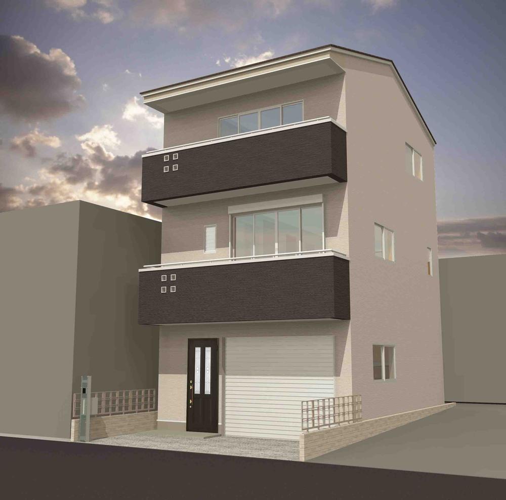 Building plan example (Perth ・ appearance). "Weight steel frame house" Rendering Perth Outer wall also to suit your preferences You can customize