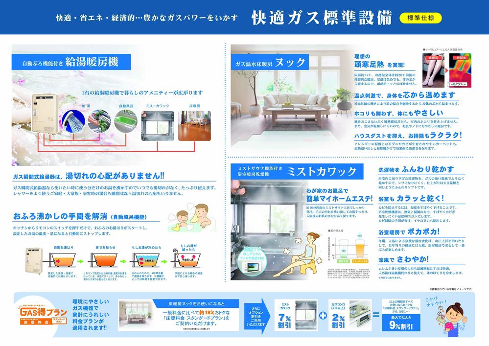 exhibition hall / Showroom. Osaka Gas Co., Ltd. ・ Nook ・ Mist Kawakku standard equipment