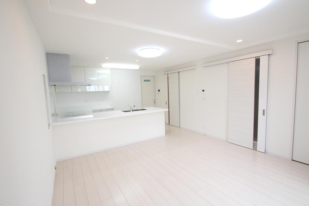 Living. Families gather living is bright widely