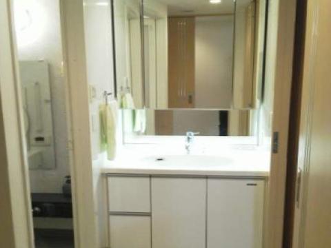 Wash basin, toilet. Example of construction