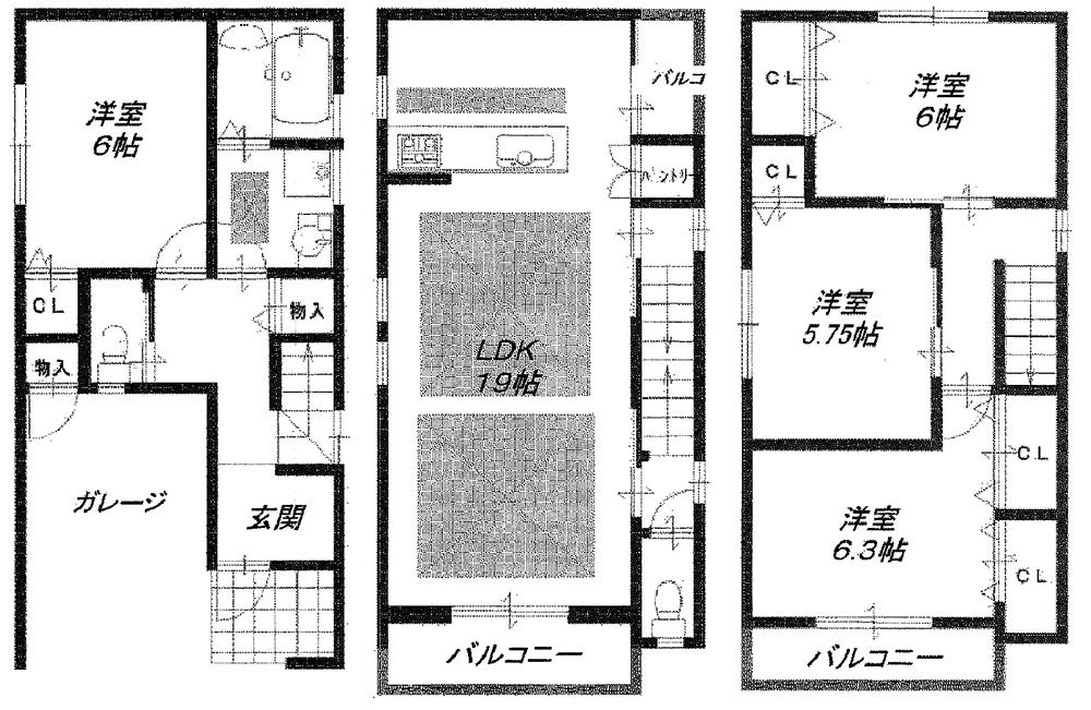 Floor plan. 35,800,000 yen, 4LDK, Land area 57.74 sq m , Building area 120.65 sq m