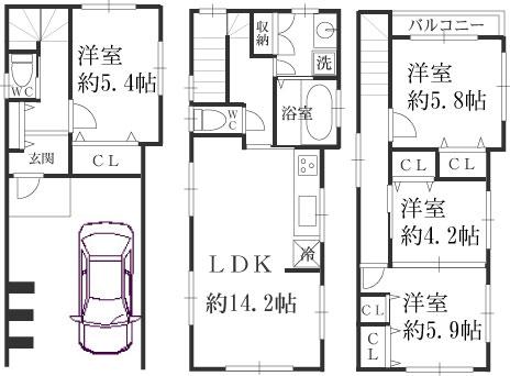 Floor plan. 31,800,000 yen, 4LDK, Land area 61.81 sq m , Building area 116.74 sq m floor plan