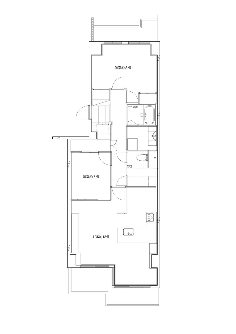 Floor plan. 2LDK + S (storeroom), Price 26,800,000 yen, Occupied area 75.47 sq m , It has become a balcony area 12.99 sq m barrier-free design.