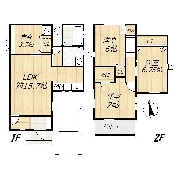 Floor plan. 36,800,000 yen, 3LDK, Land area 86.02 sq m , Building area 92.74 sq m