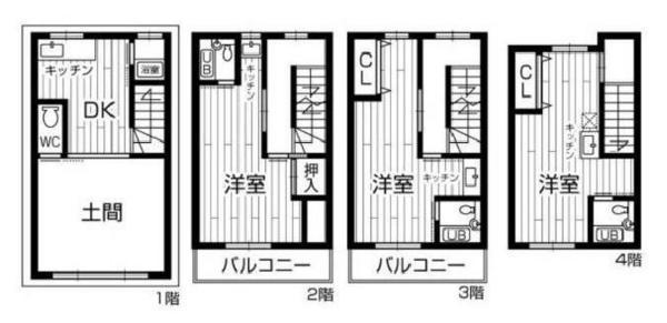 Floor plan. 16.3 million yen, 4K, Land area 37.89 sq m , Building area 115.08 sq m