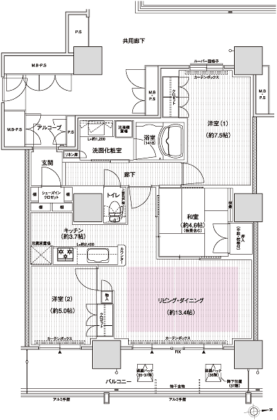 Floor: 3LDK, occupied area: 78.32 sq m, Price: 39.8 million yen