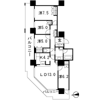 Floor: 4LDK, occupied area: 92.25 sq m, Price: 54.3 million yen