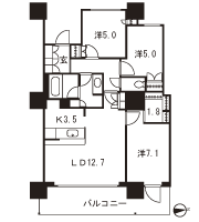 Floor: 3LDK + WIC, the occupied area: 76.69 sq m, Price: 45.3 million yen