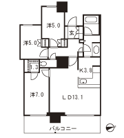 Floor: 3LDK + WIC, the occupied area: 75.66 sq m, Price: 44,500,000 yen ~ 44,900,000 yen