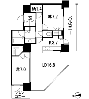 Floor: 2LDK + N + WIC, the area occupied: 79.5 sq m, Price: 51,300,000 yen ~ 51,900,000 yen