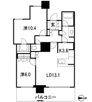 Floor: 2LDK, occupied area: 75.66 sq m, Price: 41.4 million yen