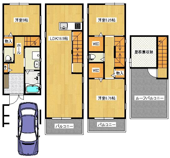 Floor plan. 28.8 million yen, 3LDK, Land area 40.28 sq m , Building area 91.93 sq m   ◆ Floor plan