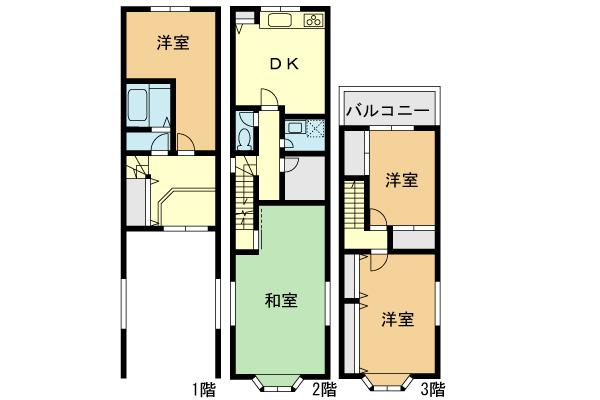 Floor plan. 25,800,000 yen, 4DK, Land area 56.06 sq m , Building area 126.35 sq m floor plan