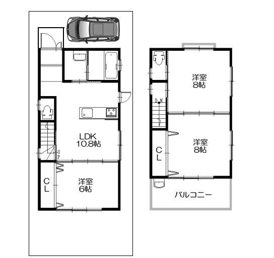 Floor plan. 23.8 million yen, 3LDK, Land area 79.66 sq m , Building area 72.9 sq m