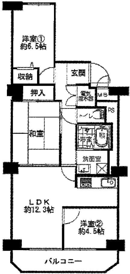 Floor plan. 3LDK, Price 17.8 million yen, Occupied area 72.14 sq m , Balcony area 7.48 sq m