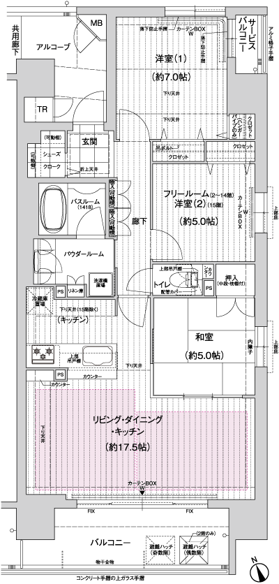 Floor: 2LDK, occupied area: 79.12 sq m, Price: 32,494,400 yen ~ 36,455,000 yen