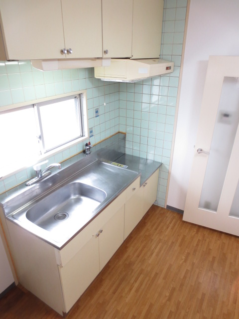 Kitchen. It is good ventilation and has a small window. 