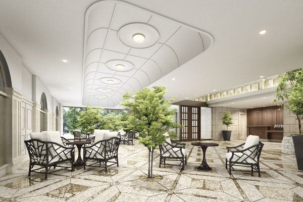 Shared facilities.  [East Entrance Hall] Rendering