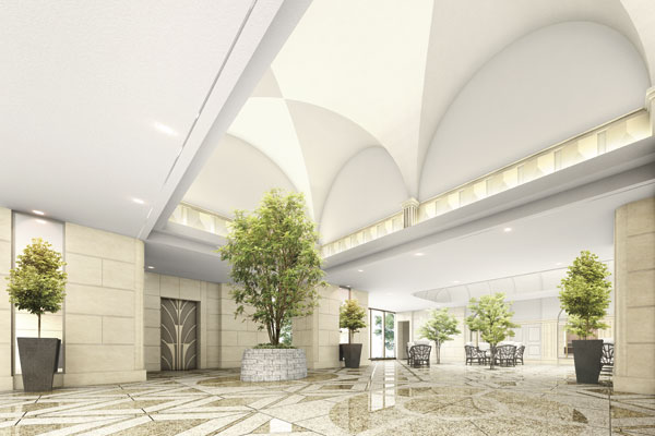 Shared facilities.  [East Entrance Hall] Rendering