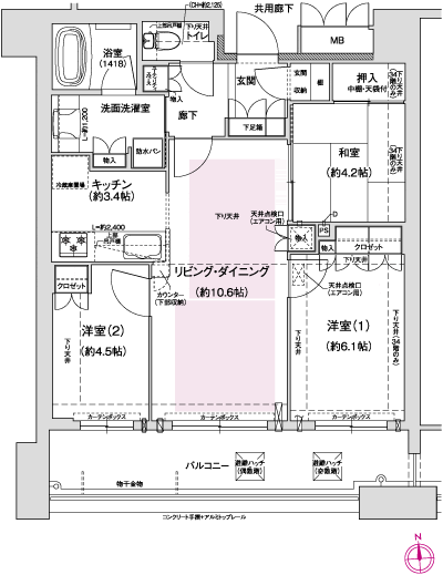 Floor: 3LDK, occupied area: 66.06 sq m, Price: 35.5 million yen