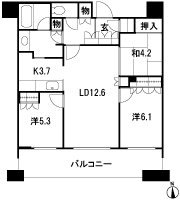 Floor: 3LDK, occupied area: 73.77 sq m, Price: 38.3 million yen
