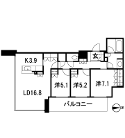 Floor: 3LDK, the area occupied: 87.7 sq m, Price: 56.2 million yen