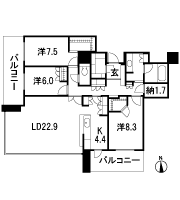 Floor: 3LDK + N, the occupied area: 118.89 sq m, Price: 87.8 million yen