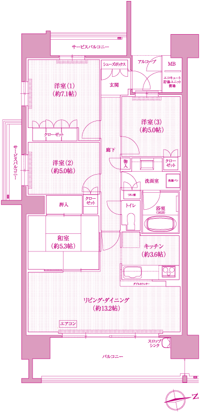 Floor: 4LDK, occupied area: 86.04 sq m, Price: 39,580,000 yen ~ 43,180,000 yen