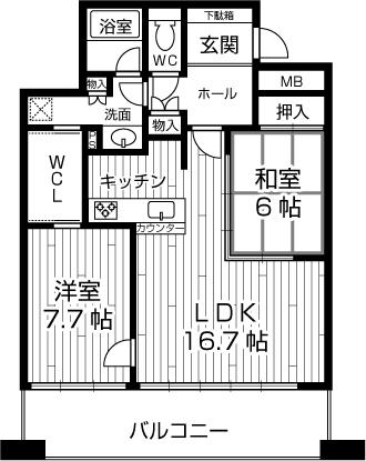 Floor plan. 2LDK, Price 39,800,000 yen, Occupied area 73.64 sq m