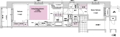Floor: 2LDK, occupied area: 56.57 sq m, Price: 26.8 million yen