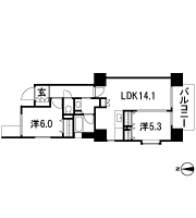 Floor: 2LDK, occupied area: 58.76 sq m, Price: 33,300,000 yen ~ 35,800,000 yen